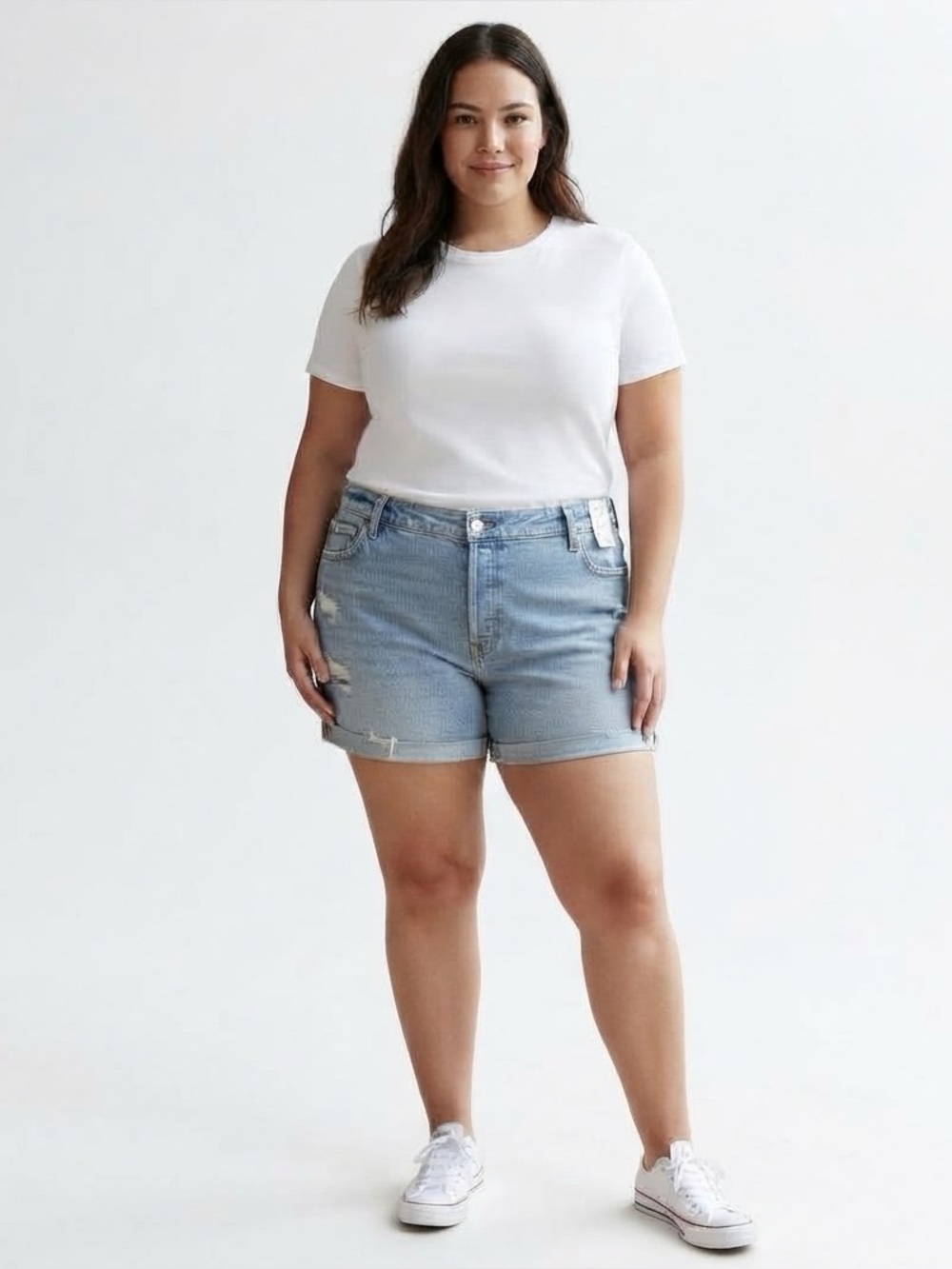 Old Navy Plus Distressed Button Fly Shorts